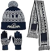 Vintage Classic Skull Cap Beanie Hat with Warm Gloves and ‌Extended Scarf Cuffed Winter Hat Knit Comes