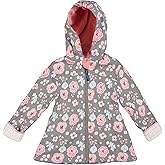 Stephen Joseph Raincoat, Charcoal Floral, 5T/6T