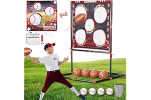 VROGTIK Football Toss Game for Kids Ages 3-8 - Outdoor Toy for Backyard, Beach & Camping for Toddlers & Family Party Fun
