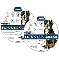 2 Pack Adjustable Collars for Dog, Prevention for 16 Months, Waterproof, 63.5cm for Small, Medium and Large Dogs, Over 7 Week