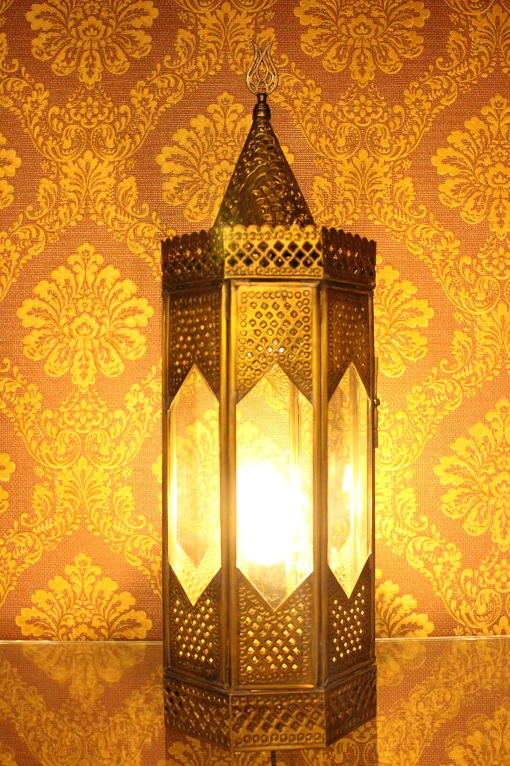 moroccan brass table lamp