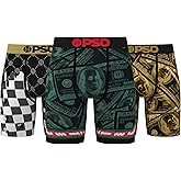 PSD Underwear Mens Boxer Briefs - Luxury Print, Standard Length Packs and Singles, Soft & Breathable Boxer Briefs for Men