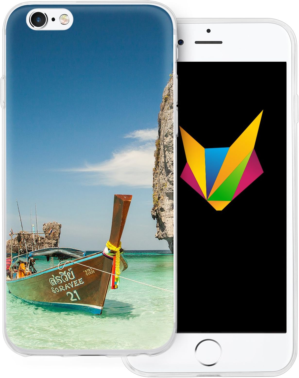 Mobilefox Boats Transparent Silicone TPU Protective Case 0.7mm Ultra Thin Phone Soft Cover for Apple iPhone 6/6S Banka Boat