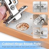 Thrilez 5PCS Cabinet Hinge Repair Kit with 35 Screws Stainless Steel Repair view 4