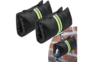 JEYEOU 2Pcs Outdoor Faucet Cover for Winter Freeze Protection Frost Proof Insulated Spigot Freeze Miser Reusable Waterproof Water Faucet Insulation Wrap with Reflective Strip for Garden Yard Outside Hose Bib