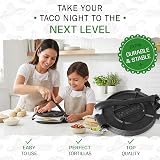 Tortillada Tortilla Press Cast Iron 25 cm with Recipe E-Book 50 Tortilla Recipes view 3
