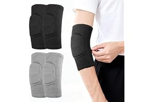 SNOMEL 2 Pair Volleyball Elbow Pads, Breathable Arm Brace Pads, Anti-Collision Elbow Protector Sleeve Wraps with Padded Soft 