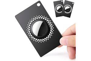 2 Pcs for Airtag Wallet Holder, Card Case for Airtags Credit Card Size with Keychain, Slim Safety Anti-Lost for Purse, Backpa