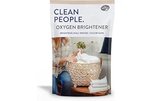 The Clean People Oxygen Brightener Stain Remover | Bleach Alternative, Simple Ingredients, Brightens Dull Whites AND Colors | 41 oz