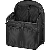 Dansydaisy Mini Backpack Organizer Insert Waterproof Purse Insert Nylon Bag Organizer with Many Pockets for Men and Women, Fits Small Backpacks