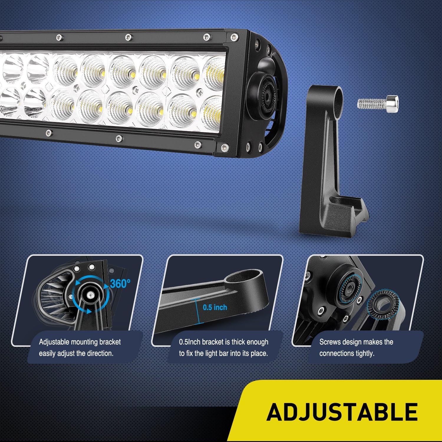 LED Light Bar Nilight 32 Inch 180W Spot Flood Combo LED Driving Lamp Off Road Lights LED Work Light Boat Jeep Lamp,2 Years Warranty: Automotive