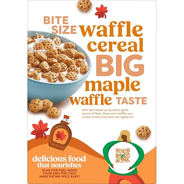 KASHI BREAKFAST CEREAL, WHOLE GRAIN, VEGAN, MAPLE WAFFLE BITES, 12.7OZ BOX (1 BOX)