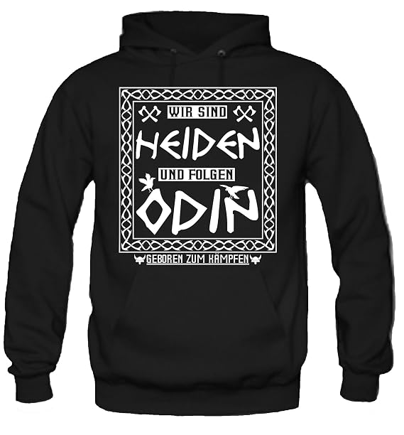 Wir Sind Heiden Kapuzenpullover Odin Norwegen Skandinavien