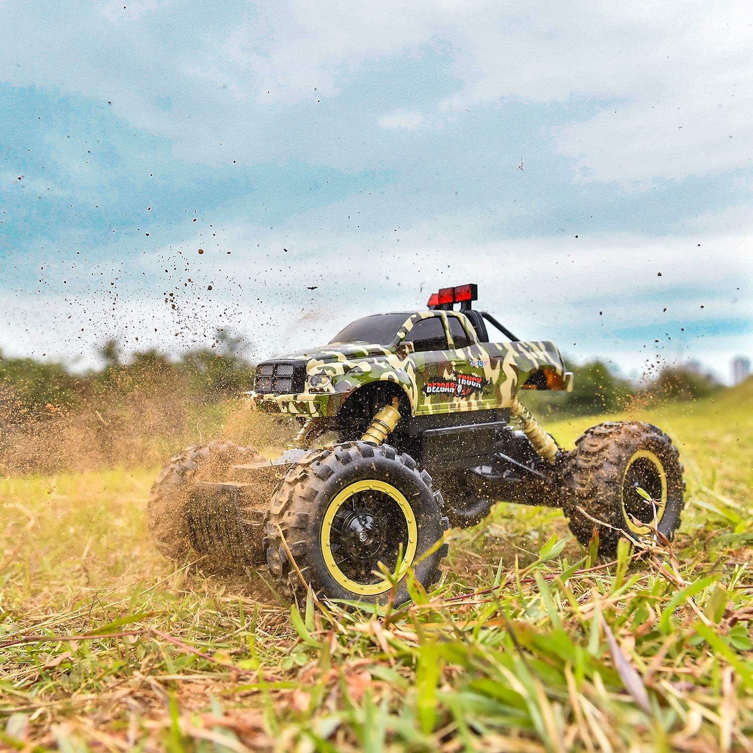 BEZGAR 12 Toy Grade 1:12 Scale Remote Control Crawler, 4WD High Speed 15 Km/h All Terrains Electric Toy Off Road RC Monster Vehicle Truck Car with Rechargeable Batteries for Boys Kids Teens and Adults: Toys & Games