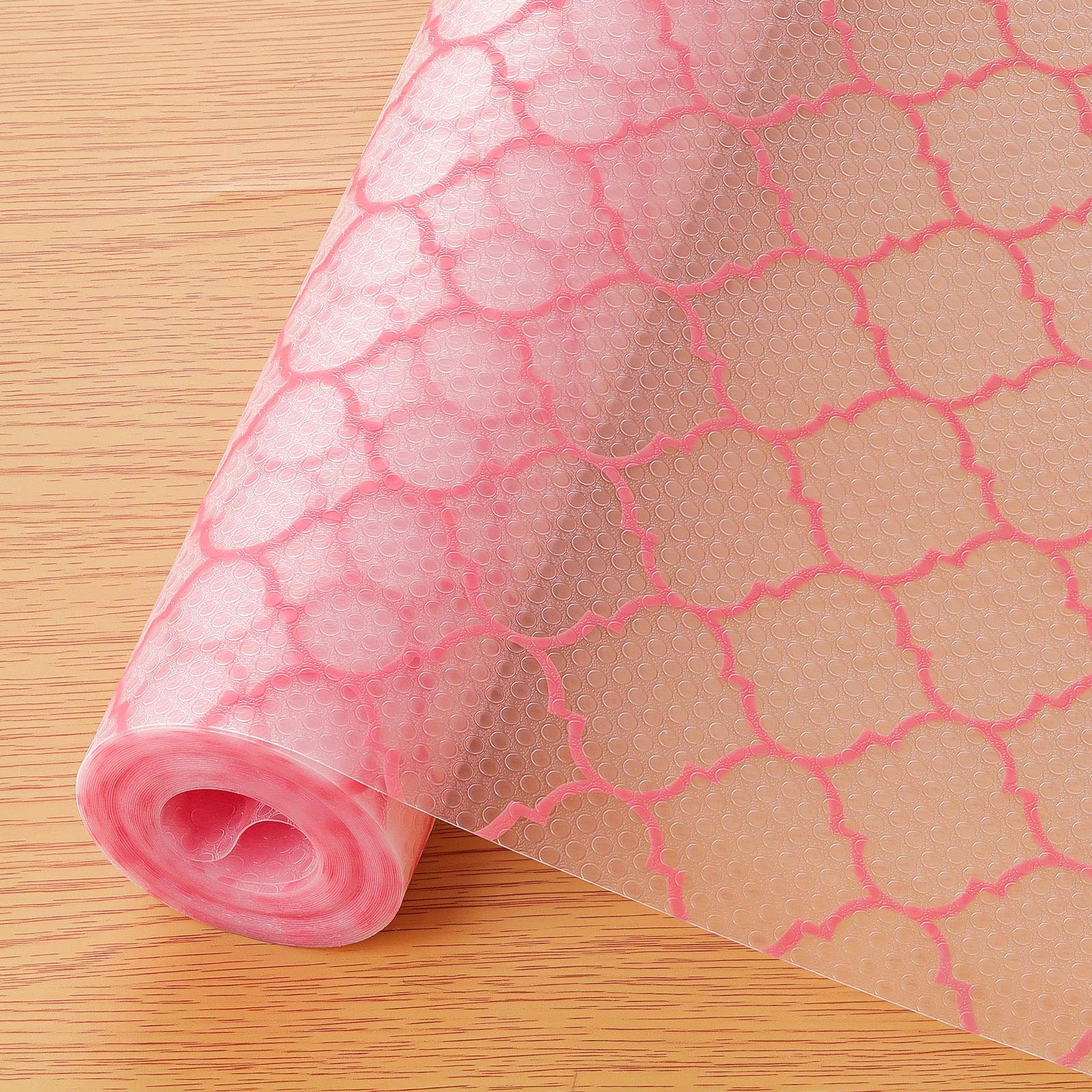 Cooyes Shelf Liner, Non Adhesive Drawer and Cabinet Liner, EVA Washable Oil-Proof Shelf Paper for Kitchen Cabinets, Refrigerator, Storage, Desks with Modern Pattern Image