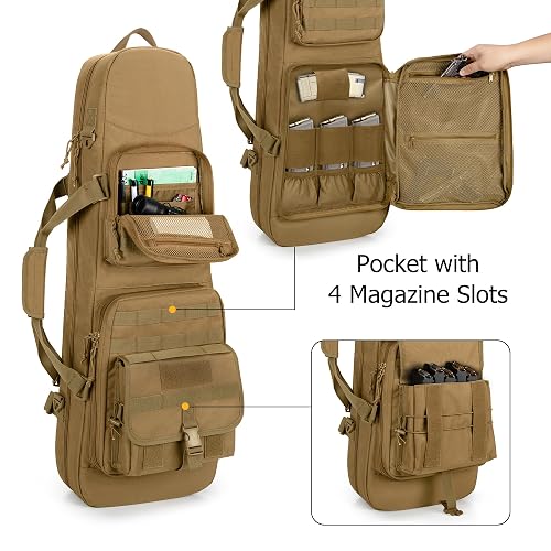 DSLEAF 28 Double Soft Rifle Case, Padded Rifle Backpack