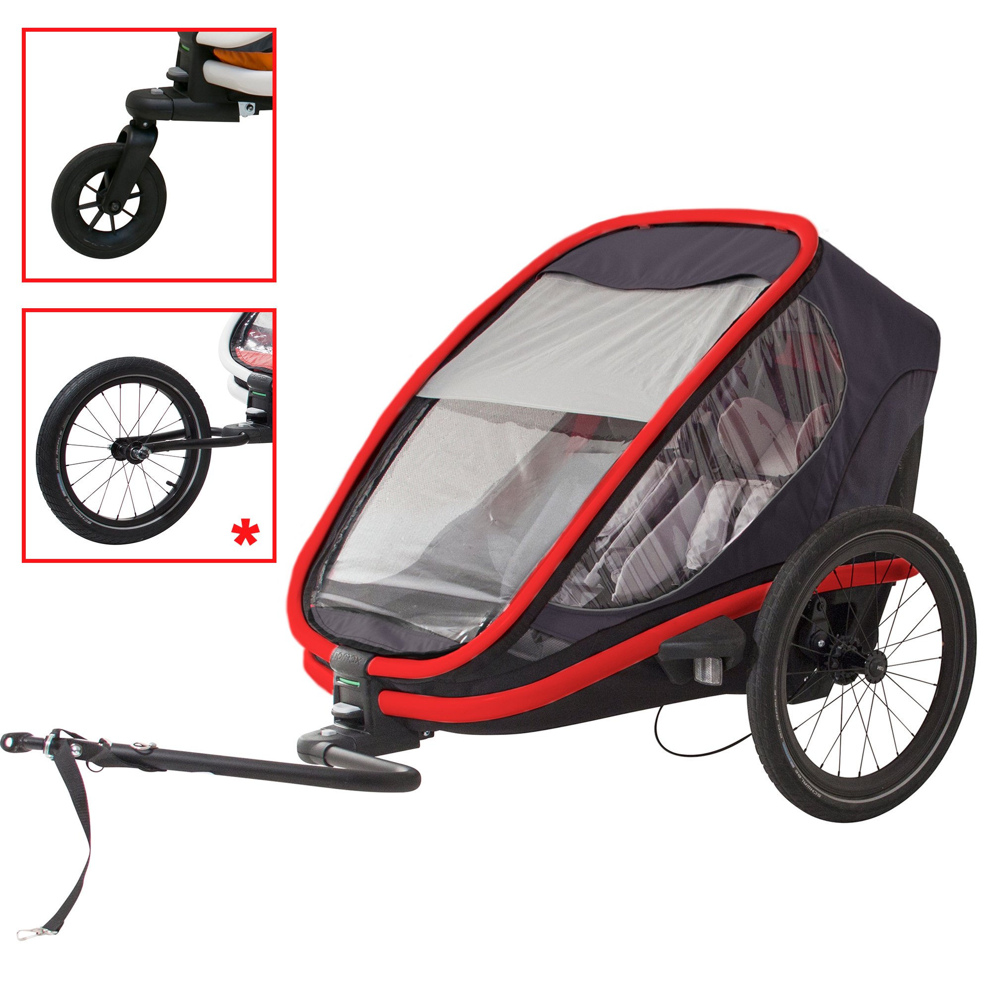 Hamax Outback MultiSport Child Bike Trailer + Stroller (Jogger Wheel