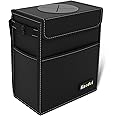 K KNODEL Car Trash Can, Waterproof Auto Garbage Can, Car Trash Can with Lid, Leak-Proof Car Storage Bag, Car Bin Hanging (Lar