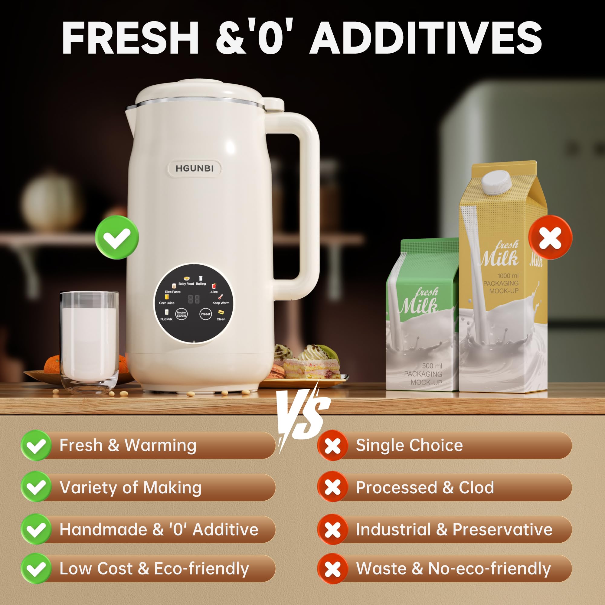 Máquina automática para hacer leche de nueces 8 en 1, máquina para hacer leche de soja de 50 oz con 12 cuchillas, licuadora para hacer leche de nueces para leche vegetal casera, avena, soja, con autolimpieza, mantener caliente, retraso de 12 horas