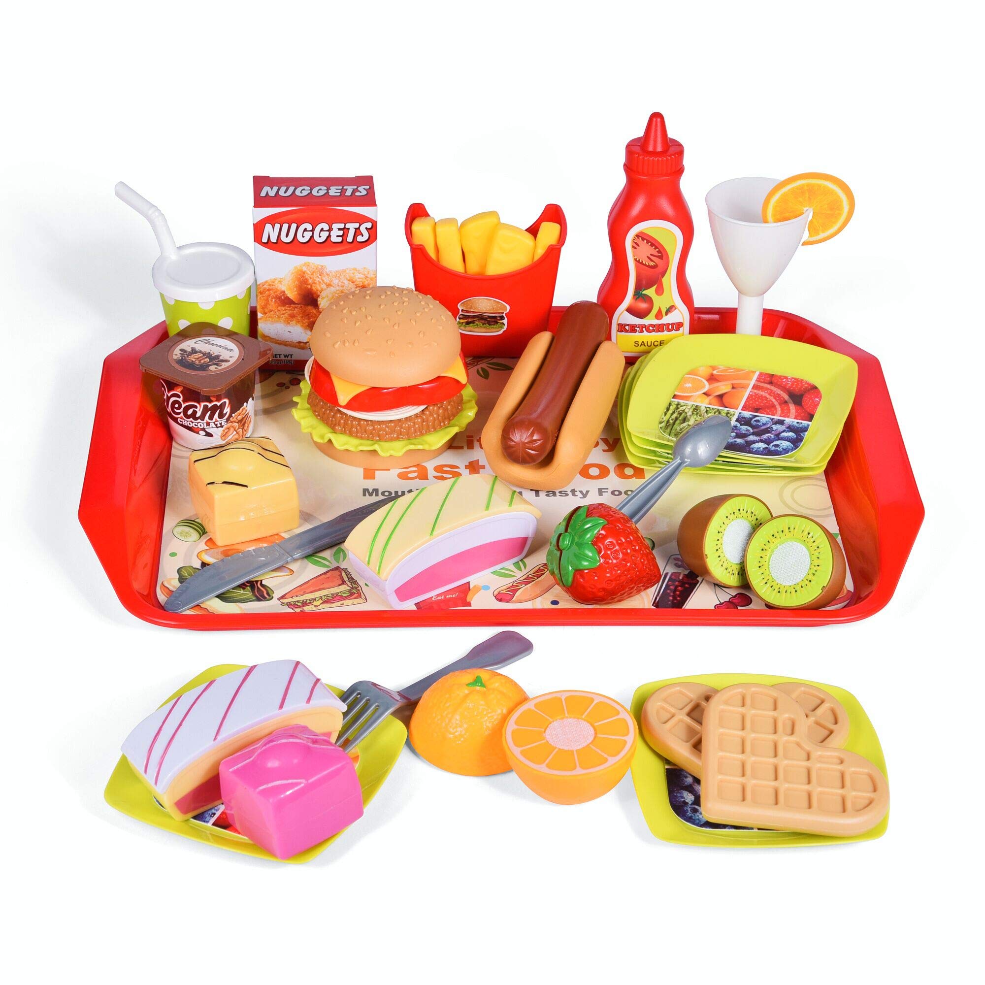 toy kitchen and accessories