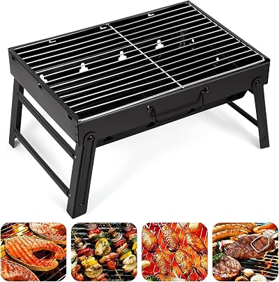 AGM Charcoal Barbecue Portable Foldable Grill 520x295x222 mm M size