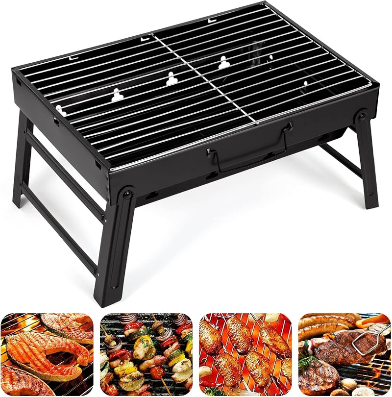 AGM Charcoal Barbecue Portable Foldable Grill 520x295x222 mm M size