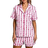 Pajamas for Women Set Summer 2 Piece Sleepwear Lounge Shorts Sets Loungewear Matching Pjs
