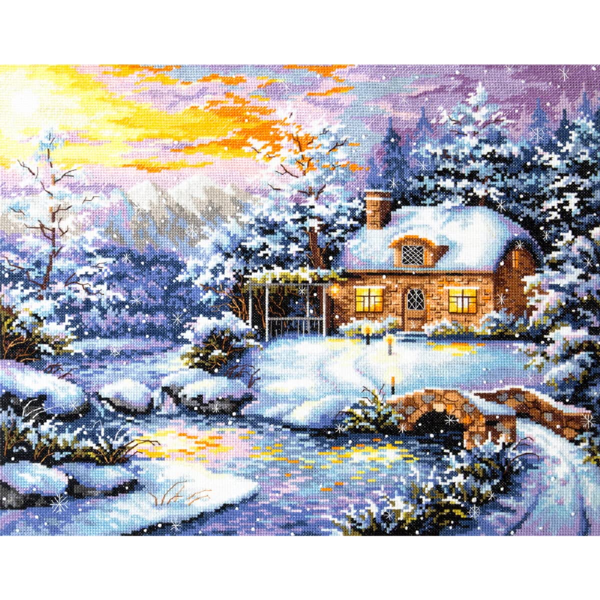 Magic needle Zweigart Edition Winter History Counted Cross Stitch Kit 40 x 32 cm