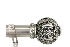 Rod Desyne 150-23-28-5 Lacey Window Curtain Rod Set, 28 to 48-Inch, Satin Nickel