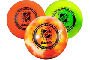 Franklin Sports NHL AGS Pro High Density Street Hockey Ball, Orange, 3-Pack