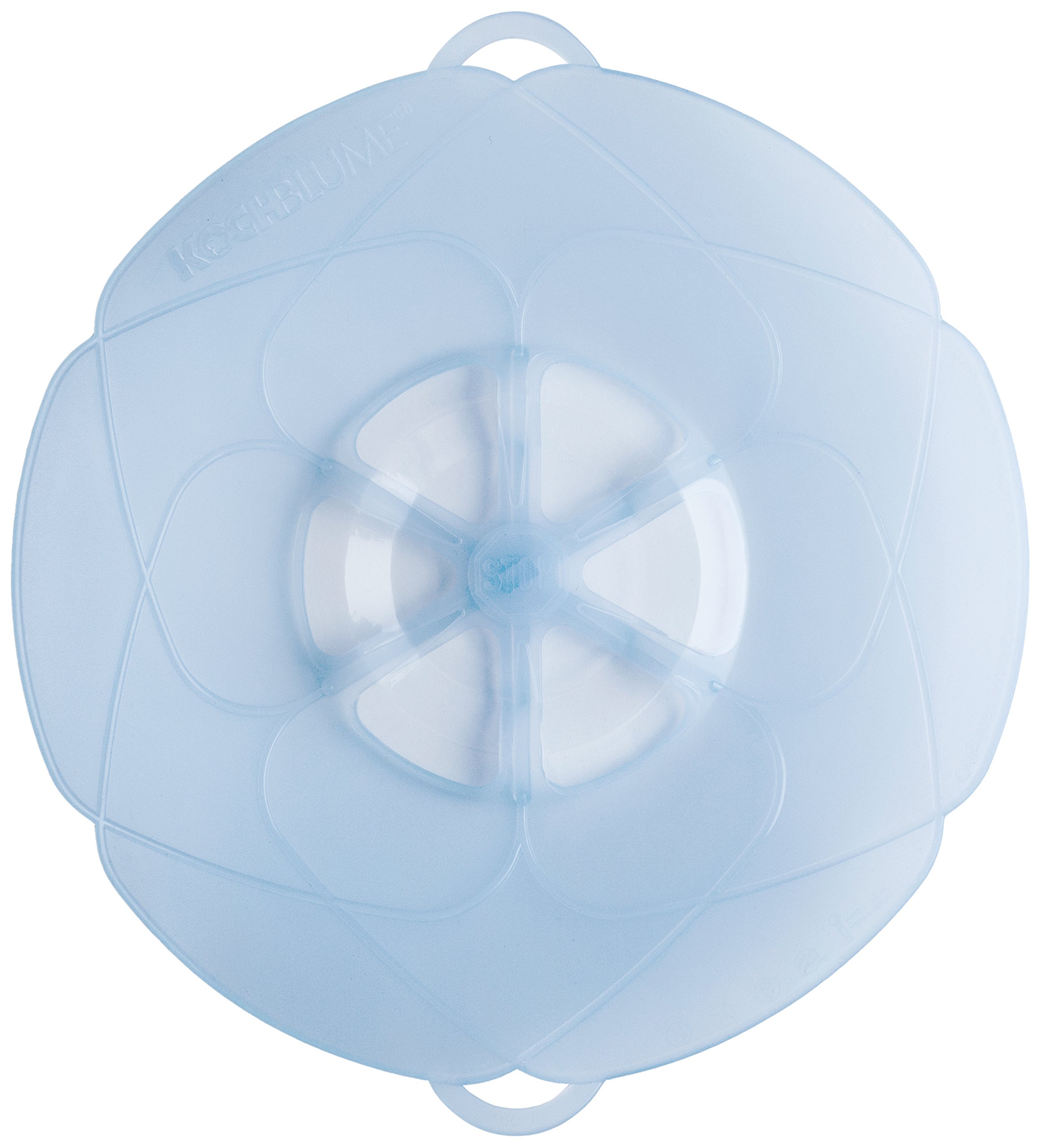 Bunte Kochblume Boil Over Protection Ice Blue Middle, Silicone, Mittel Q 29 cm 14-24 cm