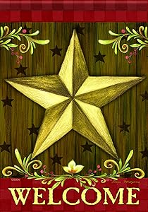 Carson Home Accents FlagTrends Classic Garden Flag, 13 by 18-Inch, Welcome Star