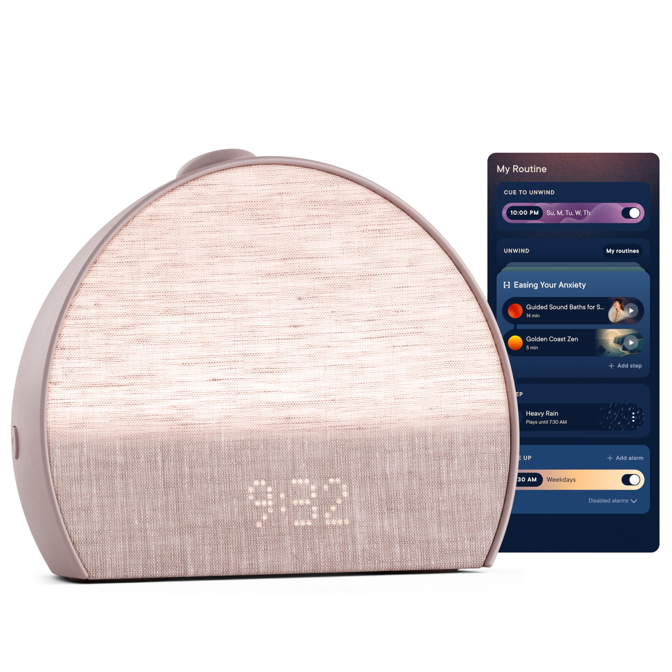Photo 1 of Hatch Restore 3 Sunrise Alarm Clock, Sound Machine, Smart Light (Rosy) - White Noise, Screen-Free Sleep Routine