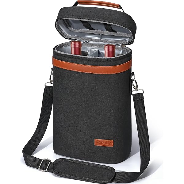 4 Bottle Wine Carrier Bag Caddy | Insulated Portable Picnic Cooler Bag For Travel | Extra Tall Tote For 4 Glasses | Wine Lovers Gift | NEW