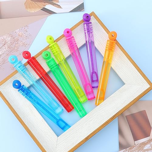 48 Pack Mini Bubble Wands,Colorful Bubbles Party Favors for Kids,8