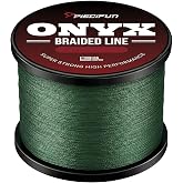 Piscifun Onyx Braided Fishing Line, Abrasion Resistant, 6-150lb | PE braid, zero stretch feel, low memory, fast water cutting, 4/8 strand design