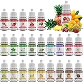 Food Flavoring Oil - 24 Pack Concentrated Flavor Oil for Baking, Cooking, Cosmetics - Liquid Lip Gloss Flavoring Oil Extract 