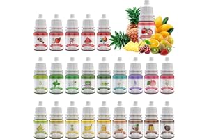 Food Flavoring Oil - 24 Pack Concentrated Flavor Oil for Baking, Cooking, Cosmetics - Liquid Lip Gloss Flavoring Oil Extract 