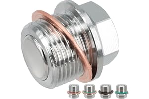 Dsnaduo 1 Pc M22x1.5 Stainless Steel Magnetic Engine Oil Drain Plug Fit for John Deere Gator, KTM Duke Adventure Supermoto, Ducati, Rolls-Royce, Replace DP027, M806544, 6004178