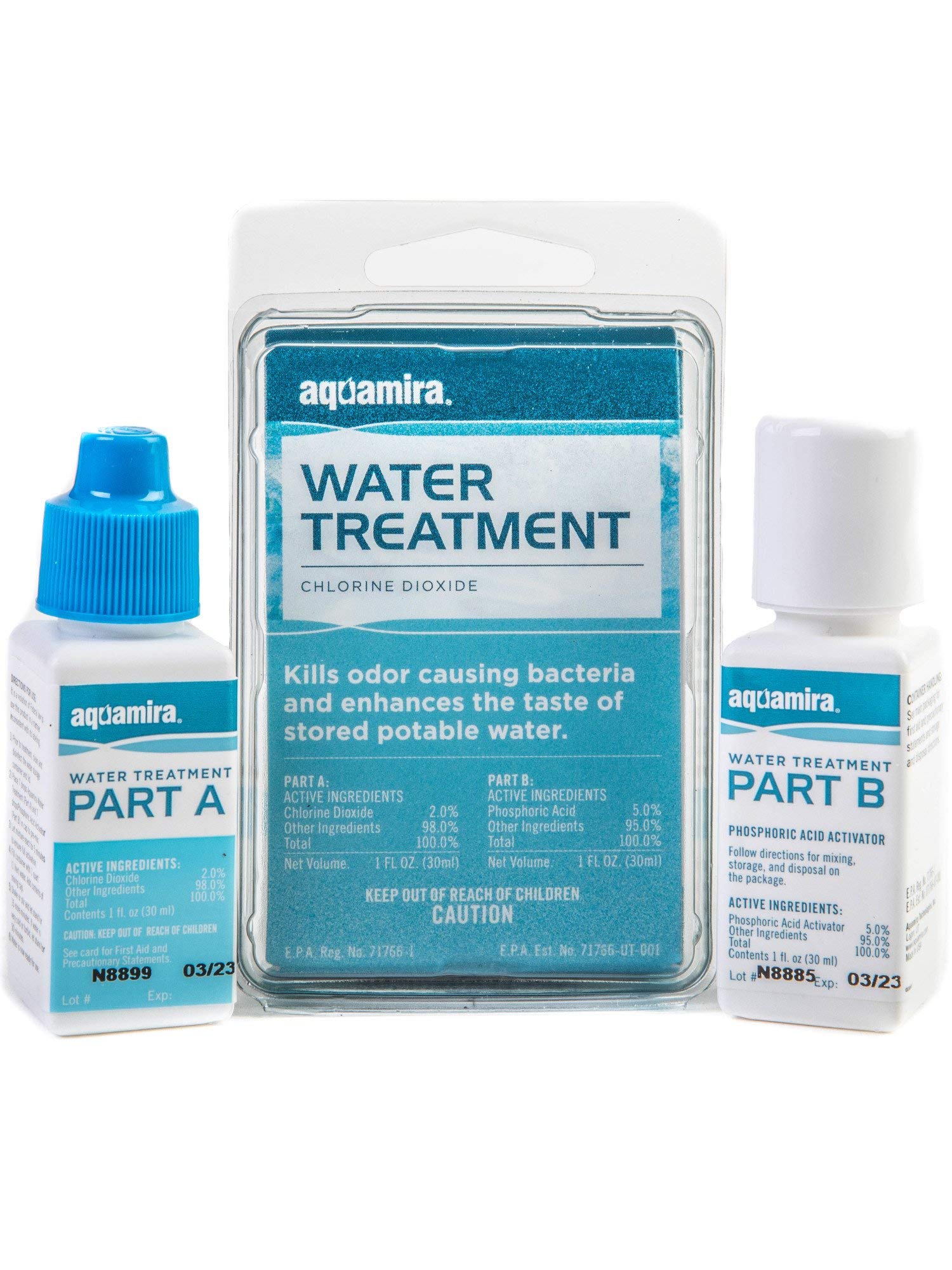 Aquamira Chlorine Dioxide Water Treatment Drops (Two Part Liquid