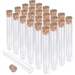25PCS Plastic Test Tubes with Lids – 10ml Clear