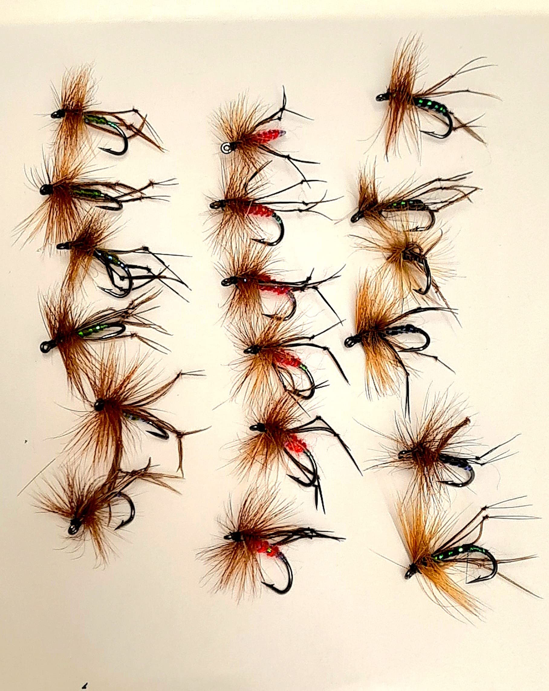 18 Piece Hopper Daddy long legs Trout Flies on a Size 10 or 12 Hook