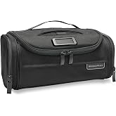Briggs &amp; Riley Executive Essentials Kit - Hanging Toiletry Travel Bags for Women &amp; Men, Organizer for Vacation, Dopp Kit for Bathroom Accessories, Makeup, &amp; Skincare - Baseline Collection, Black