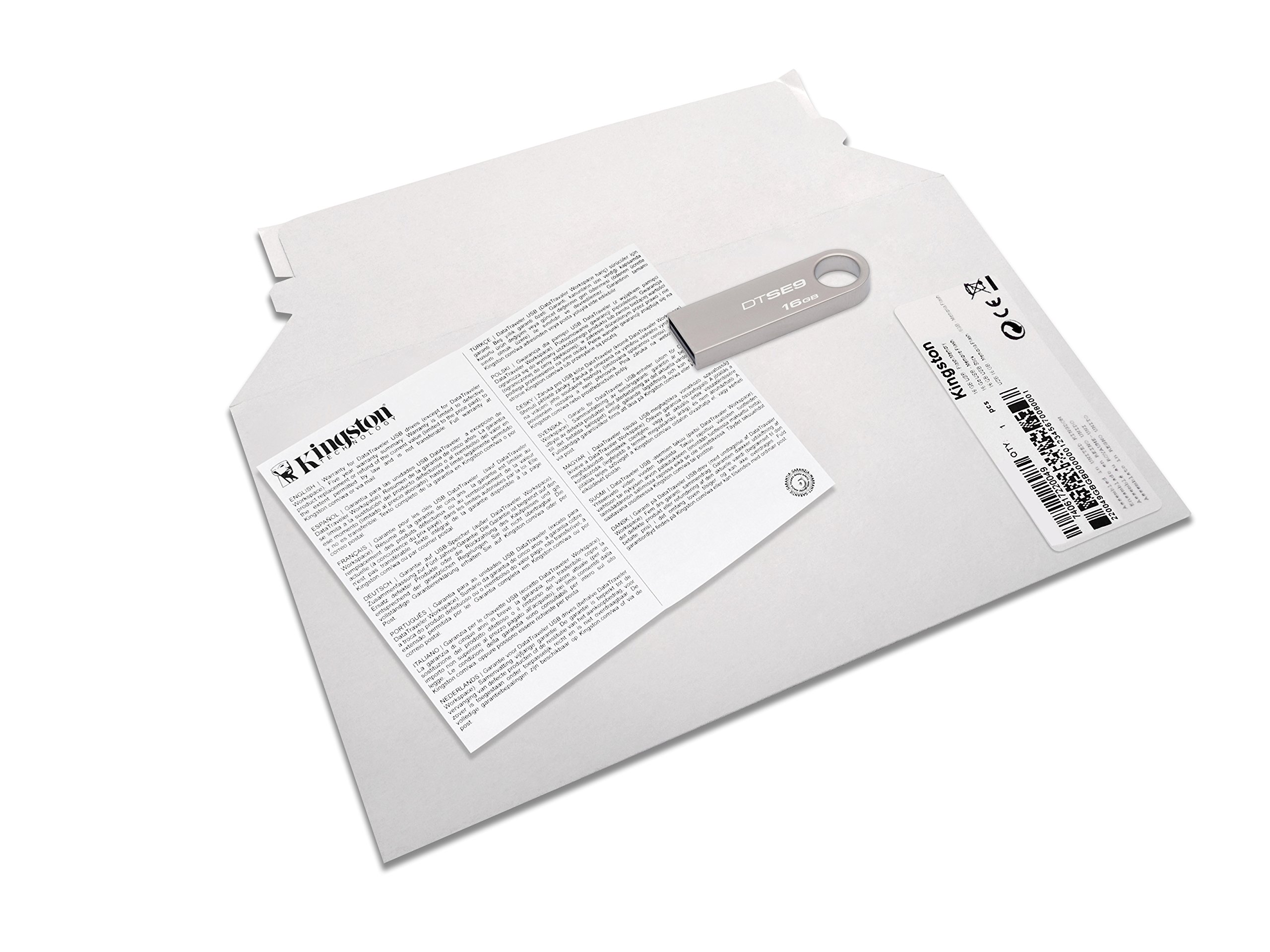 Kingston DataTraveler SE9 Memoria USB Portatile 16 GB, USB 2.0 [Imballaggio apertura facile di Amazon]