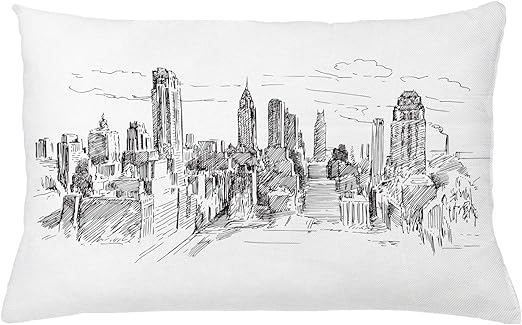 Amazon Com Ambesonne New York Throw Pillow Cushion Cover Hand