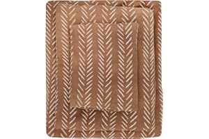 POBIBABY Pobi Baby - Premium Twin Fitted Sheet, Flat Sheet with Pillow case - Ultra-Soft Cotton Blend, Stylish Woodland Pattern, Deep Pockets - Twins Sheets - 3 PC (Wildlife Brown)