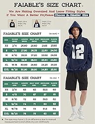 FAIABLE Men's Oversized Hoodies Pullover Graphic