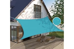 Insun 95% Sunscreen Anti UV Water Resistance Oxford Cloth Rectangle Sun Shade Sail Awning Shade for Outdoor Garden Patio Part