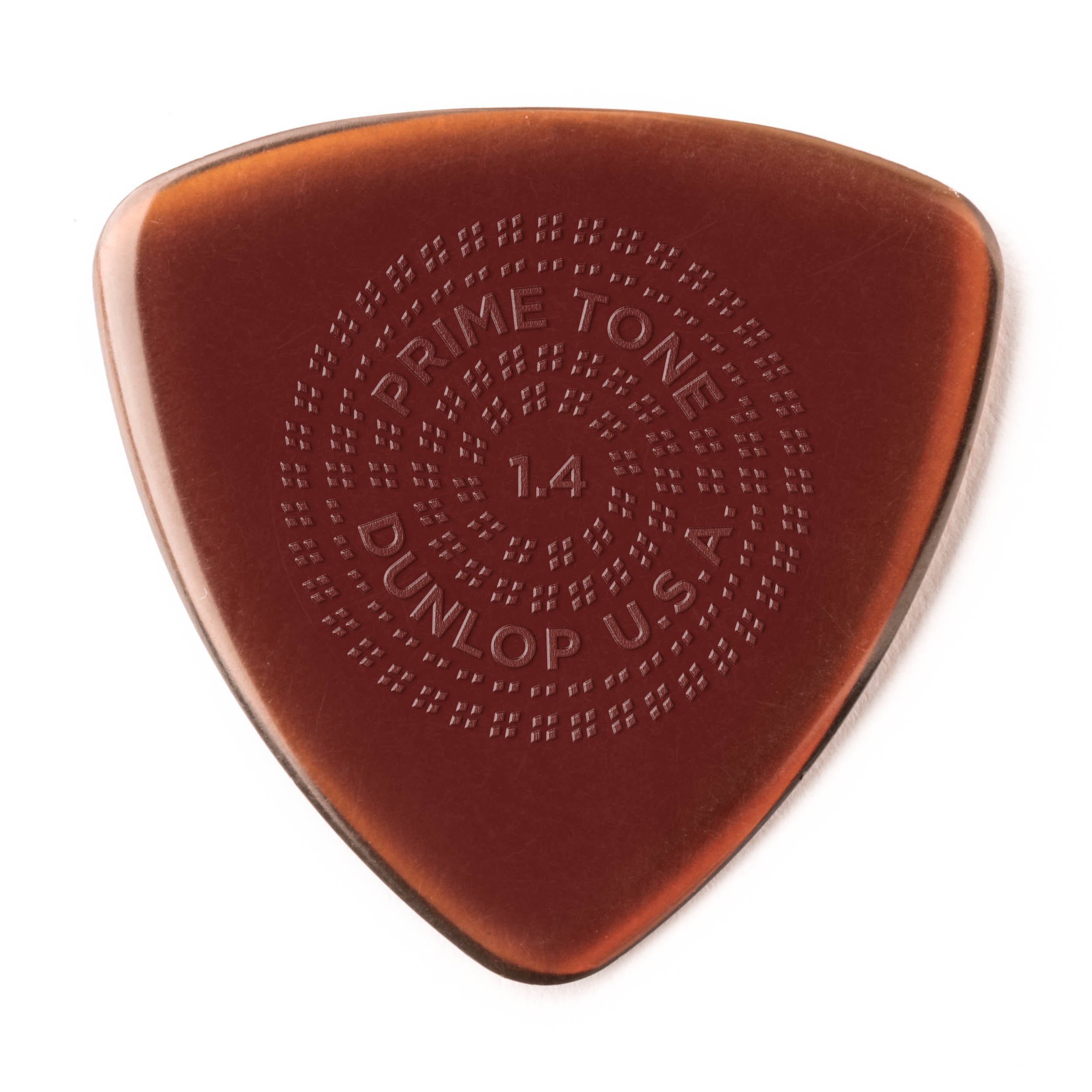 Dunlop 512P1.4 Primetone® Triangle Sculpted Plectra with Grip, 1.4mm, 3/Player's Pack