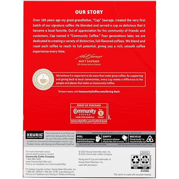 COMMUNITY COFFEE CHRISTMAS BLEND 24 COUNT COFFEE PODS, MEDIUM ROAST, COMPATIBLE WITH KEURIG 2.0 K-CUP BREWERS, 24 COUNT (PACK OF 1)